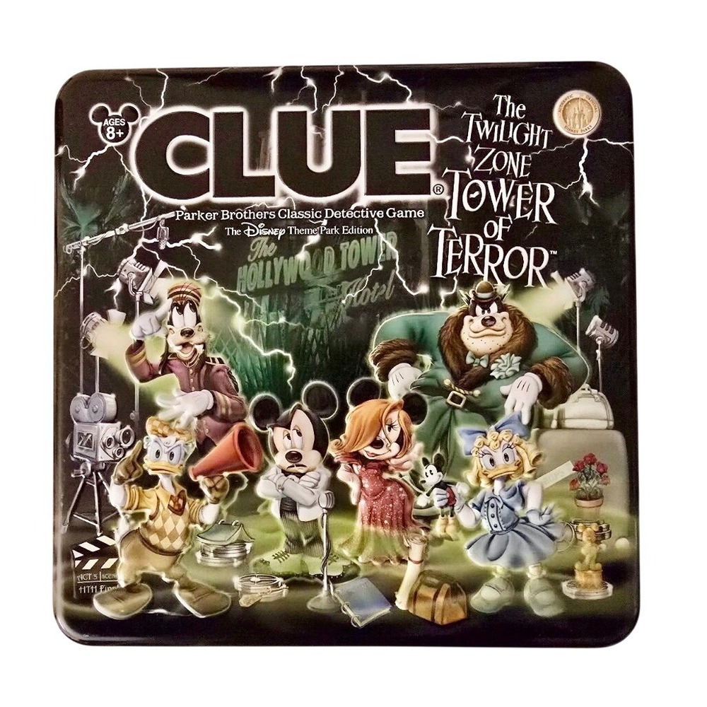 Disney Clue Tower of Terror Twilight Zone Board Game Tin Edition 2007 USAopoly